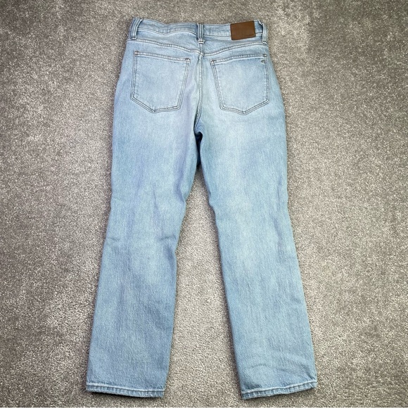 Madewell Jeans Women’s 26 Blue Slim Crop BoyJean High Rise Light Wash Ripped - Picture 4 of 13